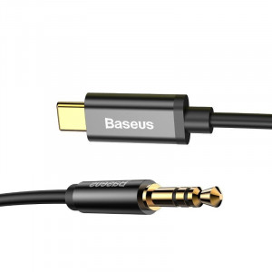 Cablu audio USB-C la Mini jack 3,5mm Baseus Yiven 1.2m (negru) - Img 4