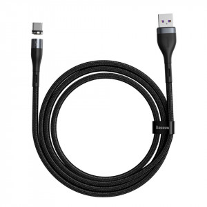 Cablu magnetic USB-C Baseus Zinc 5A 1M (gri-negru) - Img 4