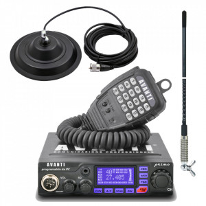 Promotie statie radio CB Avanti Primo + antena CB Sirio T3/27 + baza magnetica 145 DV - Img 1