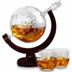 Set decantor glob whisky si cuburi pentru racire - Img 6