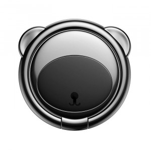 Suport telefon cu inel Baseus Bear pt selfie (negru) - Img 1