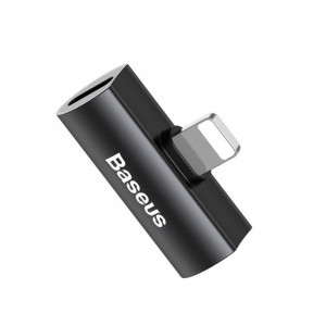 Adaptor Audio Baseus L46 Lightning la 2x Lightning (negru) - Img 7