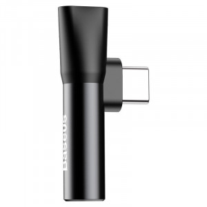 Adaptor Audio Baseus USB-C la Mini Jack 3.5mm + USB-C (negru) - Img 2