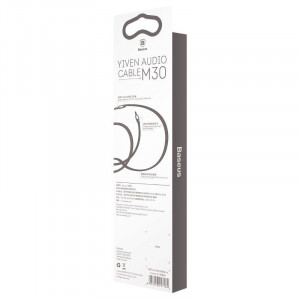 Cablu audio mini jack 3,5mm AUX Baseus Yiven 0,5m (negru-argintiu) - Img 9