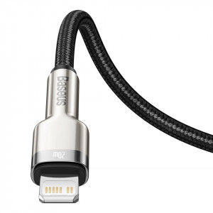Cablu USB-C la Lightning Baseus Cafule, PD, 20W, 2m (negru) - Img 5