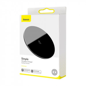 Incarcator Wireless QI Baseus Simple, 15W (negru) - Img 7