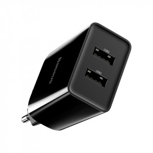 Mini incarcator de retea Baseus Speed 10.5W + cablu USB Lightning 2.4A 1m (negru) - Img 5