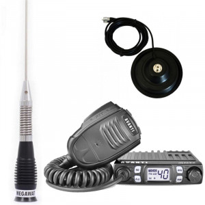 Promotie statie radio CB Avanti Micro + antena Megawatt ML100 + baza 145 - Img 1