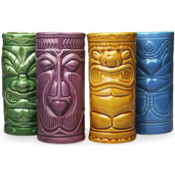 Set 4 Cani exotice din ceramica - Tiki Mugs - Img 2