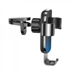 Suport gravitational Baseus Glaze pt grila aer, aluminium (negru) - Img 4