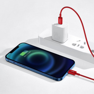 Cablu de date, Baseus Superior Series, USB-C la Lightning, Quick Charge, 2 m, Rosu - Img 4