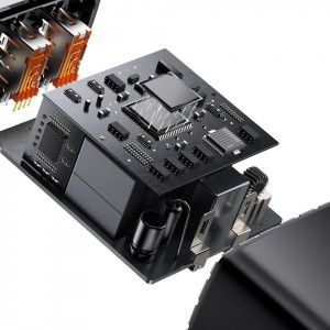 Incarcator Baseus Quick Charger, x2 USB, x1 USB-C, 30W, 3A (negru) - Img 6