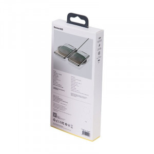 Incarcator wireless Qi 2in1 Baseus Simple 18W pt telefon si Apple Airpods (transparent) - Img 9