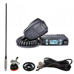 Promotie statie radio CB Avanti Micro + antena CB Sirio T3/27 + adaptor Sirio + suport - Img 1