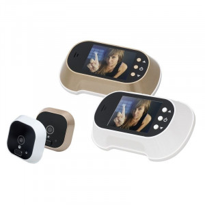 Vizor electronic cu ecran color TFT si buton pentru sonerie - Img 1