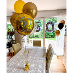Balon din folie auriu pentru aniversare 50 ani 45cm - Img 6