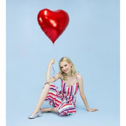 Balon mare inima rosie 61 cm - Img 3