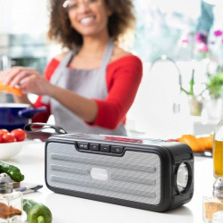Boxa bluetooth cu radio, incarcare solara si lanterna Sunker - Img 9