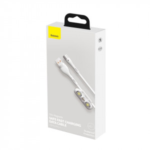 Cablu USB Baseus Fast 4in1 USB la USB-C / Lightning / Micro 3A 1m (alb) - Img 5