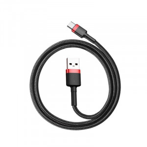 Cablu USB-C Baseus Cafule 3A 1m (rosu-negru) - Img 4