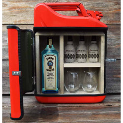 Mini bar gin in forma de canistra - Rosu - Img 1
