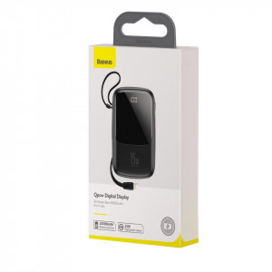 Powerbank Baseus Qpow cu cablu Lightning, 10000mAh, 3A, 15W (negru) - Img 5