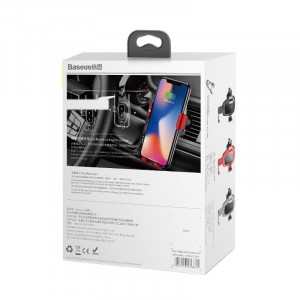 Suport telefon auto gravitational Baseus Metal cu incarcare wireless Qi (negru) - Img 9
