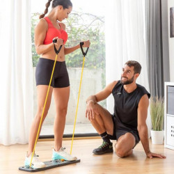 Aparat multifunctional pentru sport acasa cu benzi de rezistenta si ghid de exercitii Pulsher - Img 3