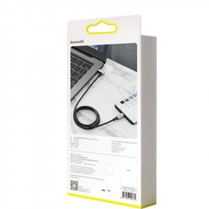 Cablu 90 grade USB-C 3.1 Baseus Hammer, 100W, PD, 4K 1.5m (negru-gri) - Img 7