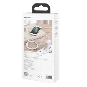 Cablu metalic Lightning Baseus Cafule, 2.4A, 2m (alb) - Img 10