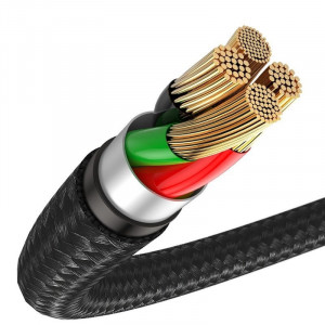 Cablu USB-C cu iluminare LED Baseus Halo 2A 2m (negru) - Img 4