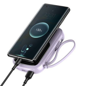 Powerbank Baseus 20000mAh 22.5W cu cablu Type-C, violet - Img 7