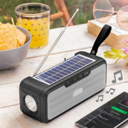 Boxa bluetooth cu radio, incarcare solara si lanterna Sunker - Img 1