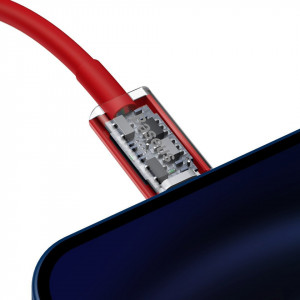 Cablu de date, Baseus Superior Series, USB-C la Lightning, Quick Charge, 2 m, Rosu - Img 7