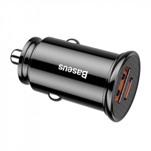 Incarcator auto Baseus Circular PD QC4.0+ 5A 30W (negru) - Img 2