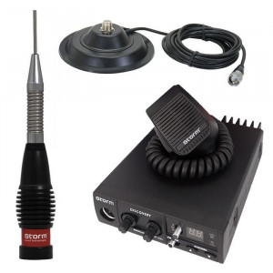 Promotie statie radio CB Storm Discovery + antena CB Storm ML 110 Black + baza magnetica 145 PL - Img 1