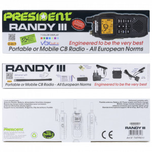 Statie radio CB portabila President RANDY III AM/FM, ASC, PRO - Img 9