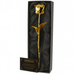 Trandafir placat cu aur 24k - Img 3