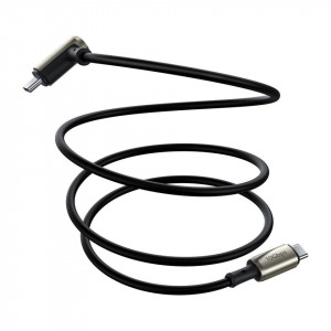 Cablu 90 grade USB-C 3.1 Baseus Hammer, 100W, PD, 4K 1.5m (negru-gri) - Img 4