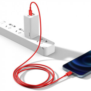 Cablu de date, Baseus Superior Series, USB-C la Lightning, Quick Charge, 2 m, Rosu - Img 8