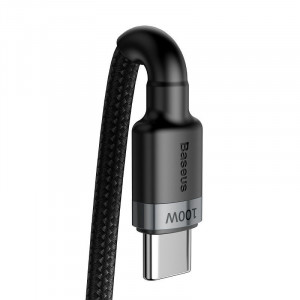 Cablu USB-C Baseus Cafule, QC 3.0, PD 2.0, 100W, 5A, 2m (gri-negru) - Img 3
