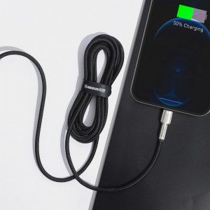 Cablu USB-C la Lightning Baseus Cafule, PD, 20W, 2m (negru) - Img 10