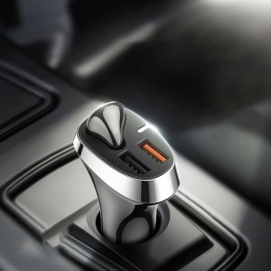 Încărcător auto + cască Bluetooth JoyRoom, 2x USB QC3.0, 30W (negru) - Img 6