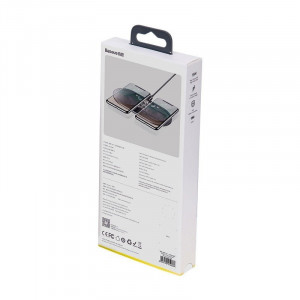 Incarcator wireless Qi 2in1 Baseus Simple, 15W pt telefon si Apple Airpods Pro (transparent) - Img 9