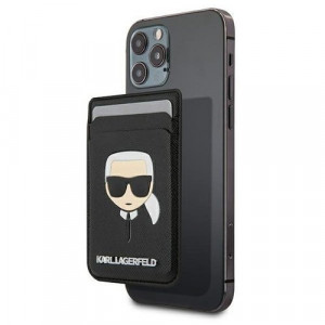 Portofel Karl Lagerfeld Saffiano Karl Head, MagSafe (negru) - Img 1