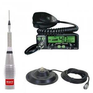Promotie statie radio CB President Barry II + antena Storm ML 145 Silver + baza 145 - Img 1