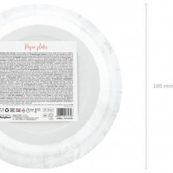 Set 6 farfurii de unica folosinta roz auriu Happy Birthday 18 cm - Img 2