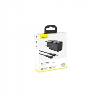Set incarcatoare USB-C PD Baseus Mini, Power Delivery 18W cu cablu USB-C - Lightning 1m (negru) 5 buc - Img 10
