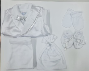 Costumas botez 100% bumbac 0-3 luni New Kids
