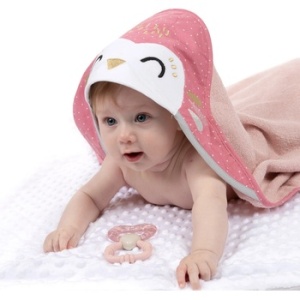 Prosop cu gluga 100% bumbac, 100 × 100 cm Fox / Owl - Img 2